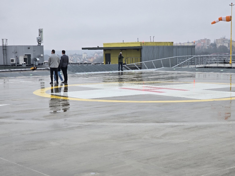 Karlovy Vary mají první heliport v ČR s automatickým hasicím systémem