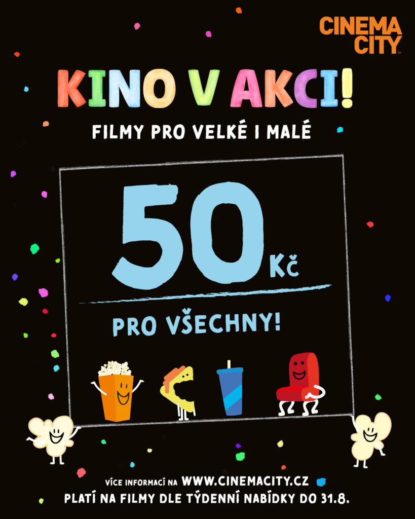 Akce na vybrané vstupenky v Cinema City: Filmy po celé ČR už za 50 Kč
