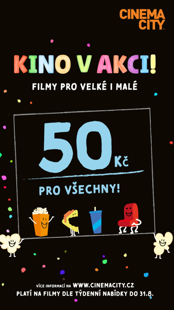 Akce na vybrané vstupenky v Cinema City: Filmy po celé ČR už za 50 Kč